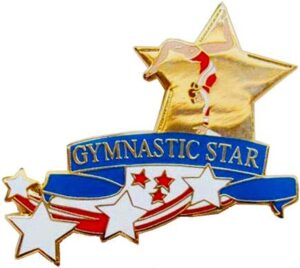 snowflake designs gymnastics star pin - #1939