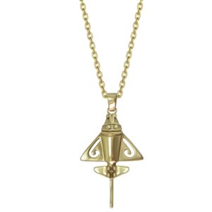 Across The Puddle, Ancient Golden Jet-3 24k Gold Plated .950 Silver 1.1in Pendant with 20in Silver Sterling Chain | Pre-Columbian Quimbaya Flyer | Ancient Astronauts | Original Golden Jets Collection