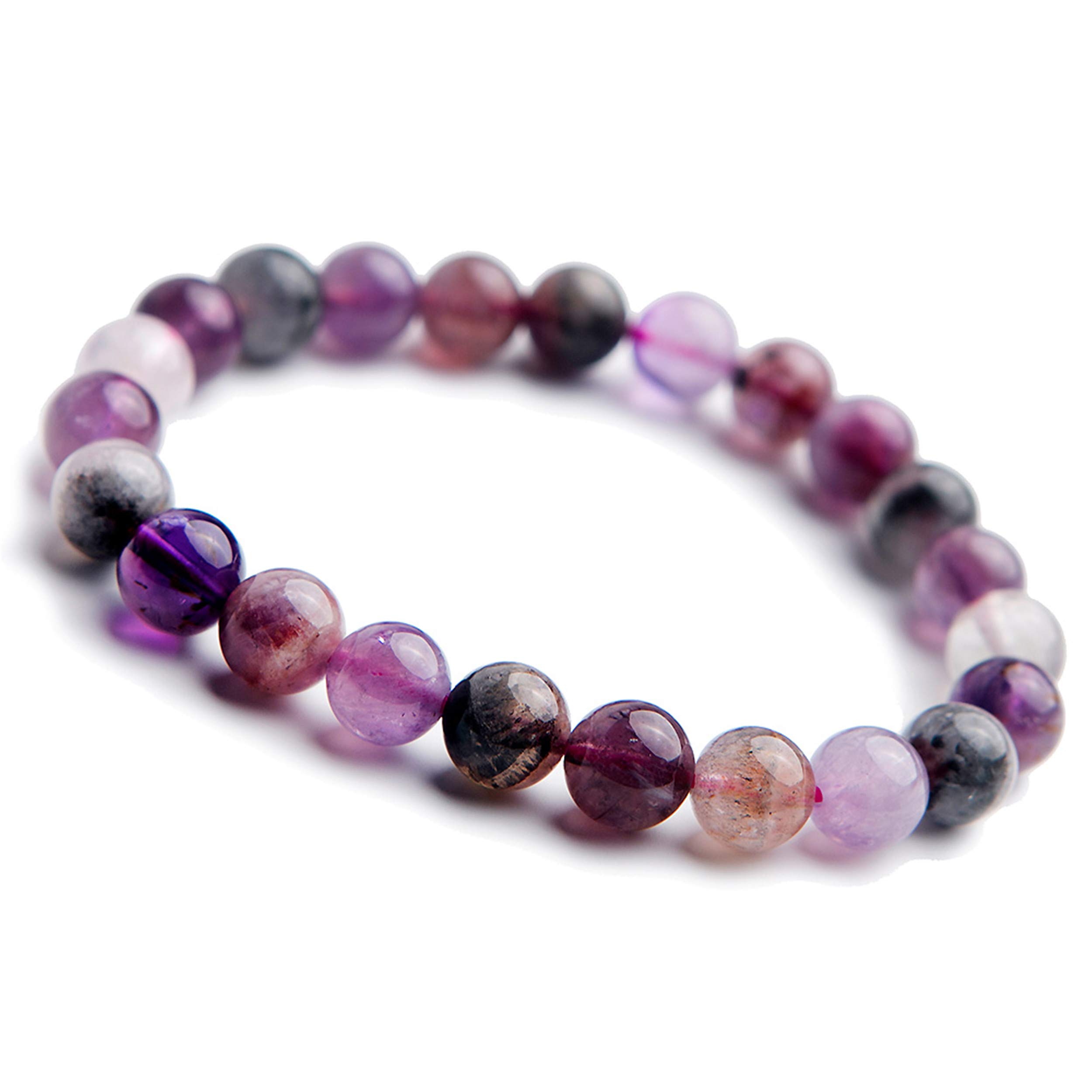 DUOVEKT 8mm Natural Colorful Auralite 23 Canada Gemstone Round Beads Reiki Bracelet AAAA