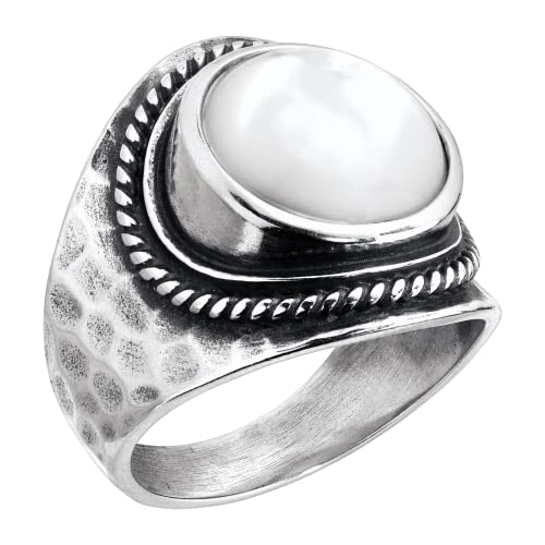 Silpada 'Pearlized' Natural Mother-of-Pearl Ring in Sterling Silver, Size 9