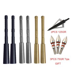 Arrow Insert Adapter Connect Broadheads Arrow Points for ID4.2mm Shaft Recurve Compound Bow Hunting Archery (Aluminum 38gr)