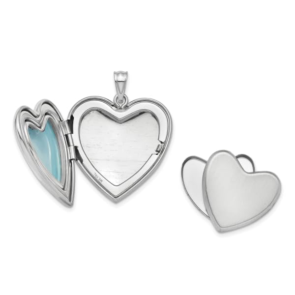 IceCarats 925 Sterling Silver Guardian Angel Ash Holder Heart Love Personalized Photo Locket Cremation Necklace Memorial Charm Urn Pendant Only