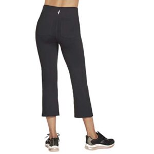 Skechers Women's Go Walk High Waisted Crop Pant, Black, XX-Large