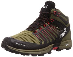 inov-8 men's roclite 345 gtx hiking-boots, brown/red, 8