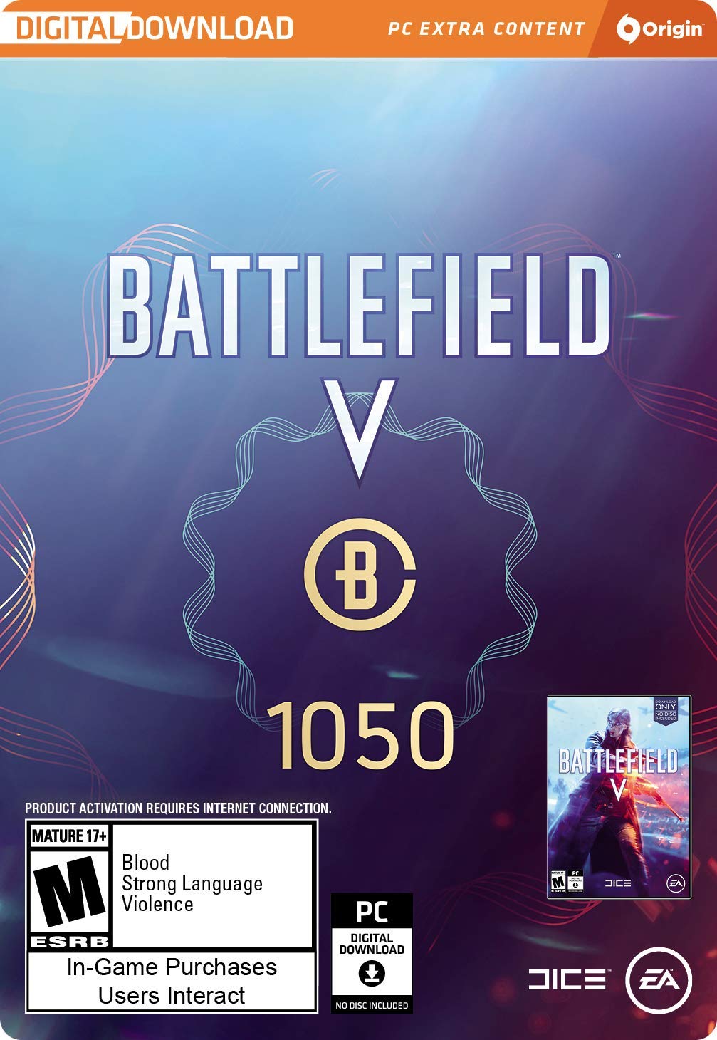 Battlefield V - Battlefield Currency 1050 – PC Origin [Online Game Code]