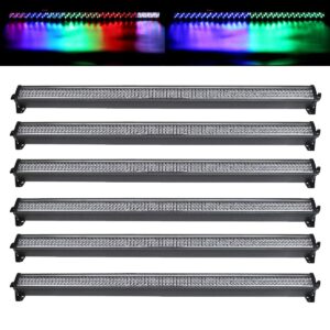 tengchang 6 pcs dmx stage light bar 252 led wall wash lighting color mixing dj party