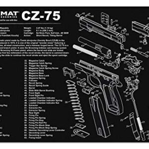 TekMat CZ-75 Gun Cleaning Mat, Black, one Size (TEK-R17-CZ75)