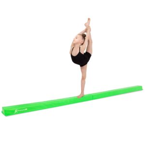 ProsourceFit Gymnastics Balance Beam for Kids, 9ft Long Firm Folding Floor Beam with Non-Slip 4-inch Wide Surface for Safe Gymnastics Practice at Home or Gym