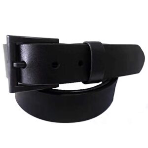 Beep Free 1 3/8" Strap Leather Belt | Black | 38-40 | Airport Friendly | Metal Free