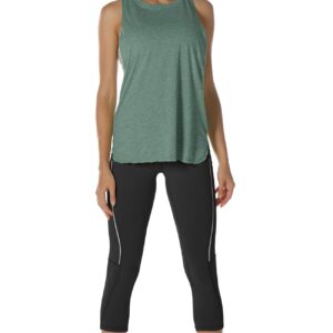 icyzone Workout Tank Tops for Women - Running Muscle Tank Sport Exercise Gym Yoga Tops Athletic Shirts(Pack of 3)(S, White/Green/Pistachio Green)