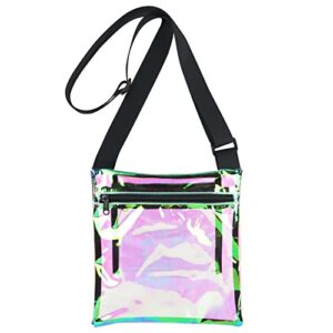 HULISEN Clear Crossbody Purse Bag, Stadium Approved, with Extra Inside Pocket