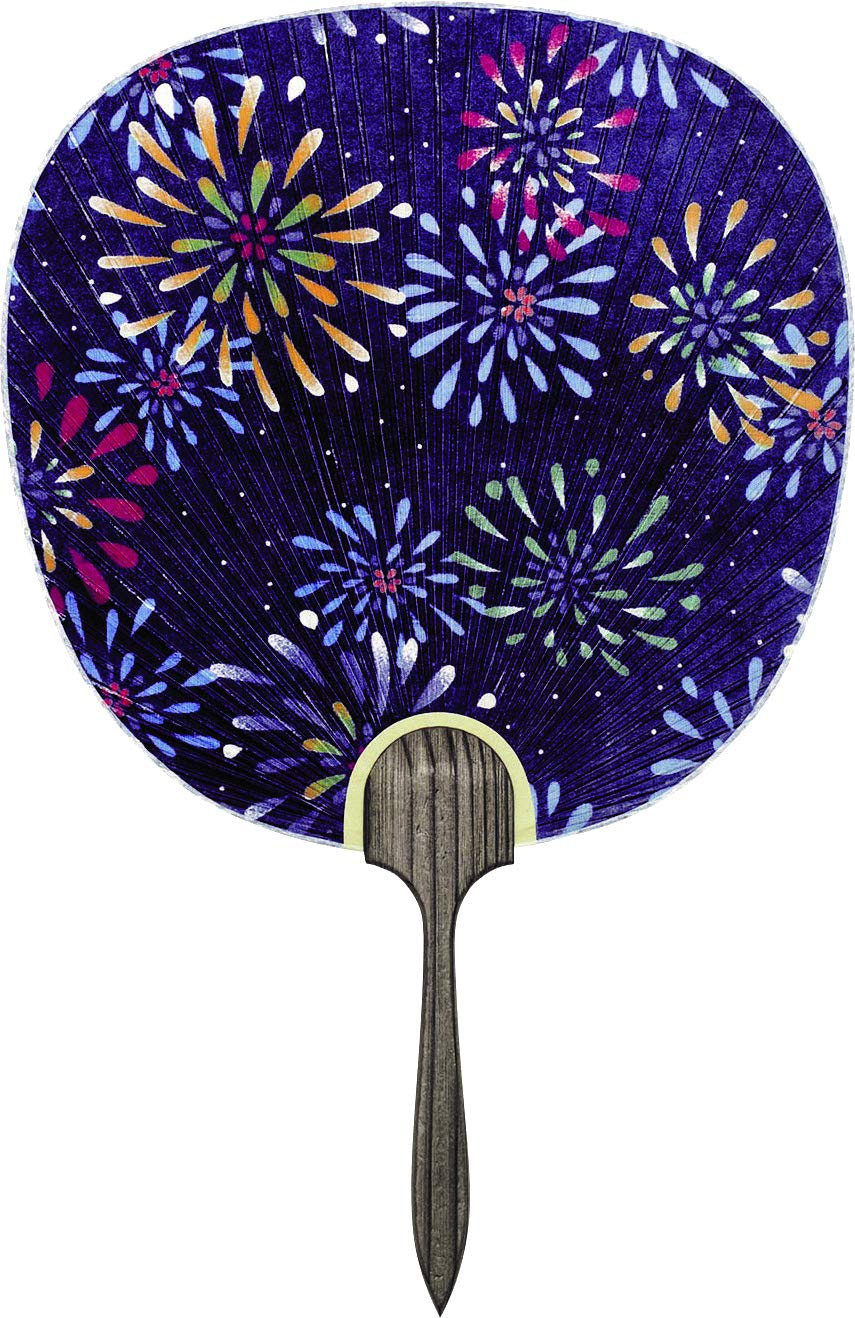 Shiomi Fan 2709 Fireworks Fan 9.4 x 14.6 inches (24 x 37 cm)