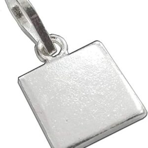 Karizma Jewels Pure solid Silver Square Pendant for Astrology and red book remedies healing chokor