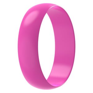 thunderfit silicone wedding ring for women - rubber engagement band - width 5.5mm thickness 1.5mm (gum pink, 8-8.5 (18.50mm)