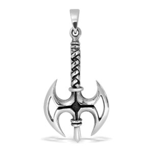 WithLoveSilver 925 Sterling Silver Viking Battle Axe Pendant