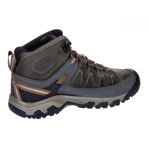 KEEN Men's Targhee 3 Mid Height Waterproof Hiking Boots, Black Olive/Golden Brown, 10.5 Wide