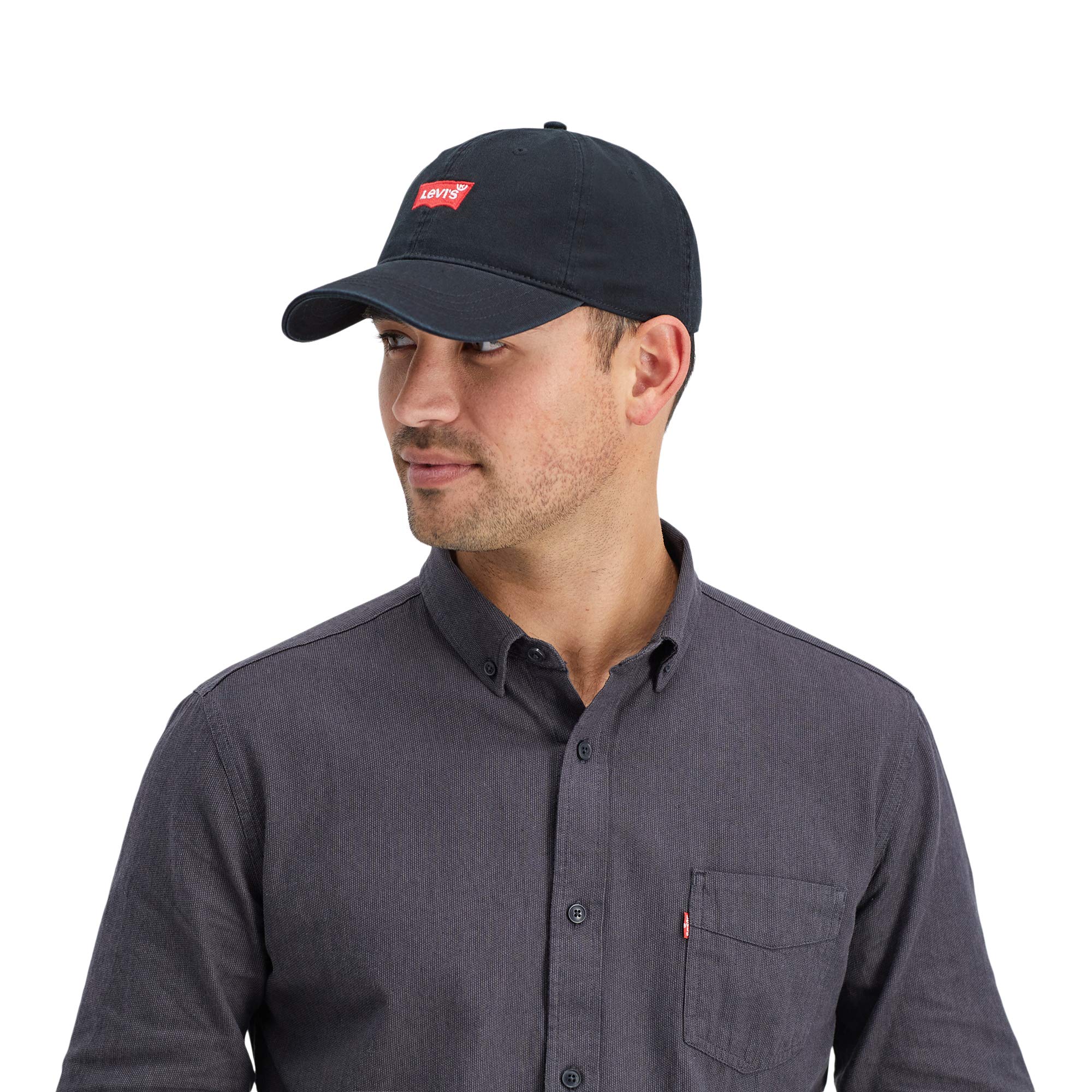 Levi's Men's Classic Baseball Hat with Logo, Black Four, One Size