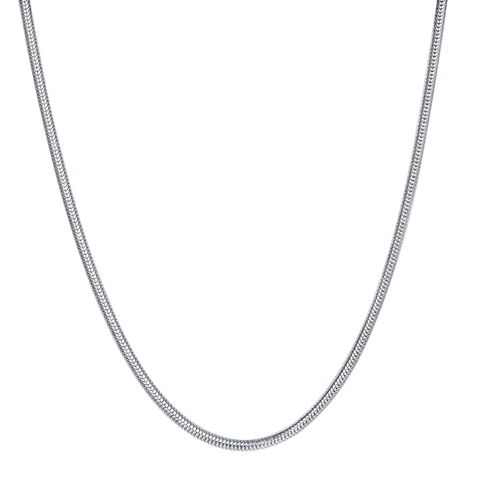 BORUO 925 Sterling Silver Snake Chain Necklace, 1mm Solid Italian Nickel-Free Chain Lobster Claw Clasp 14 Inch