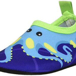 Toddler Kids Swim Water Shoes Quick Dry Non-Slip Water Skin Barefoot Sports Shoes Aqua Socks for Boys Girls Toddler, Blue Octopus, 13 Little Kid