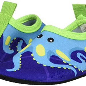 Toddler Kids Swim Water Shoes Quick Dry Non-Slip Water Skin Barefoot Sports Shoes Aqua Socks for Boys Girls Toddler, Blue Octopus, 13 Little Kid