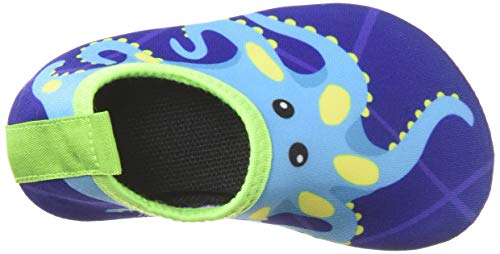 Toddler Kids Swim Water Shoes Quick Dry Non-Slip Water Skin Barefoot Sports Shoes Aqua Socks for Boys Girls Toddler, Blue Octopus, 13 Little Kid