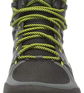 Jack Wolfskin Men's Force Striker Texapore Mid Hiking Shoe Boot, Dark Grey/Lime, 10