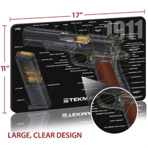 TekMat 1911 Cut Away Gun Cleaning Mat, Black, One Size