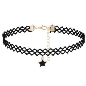 olbye elastic choker star necklace black tattoo choker necklaces for women plastic minimal necklace jewelry