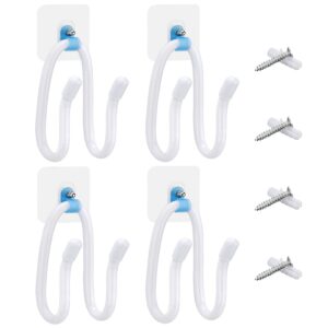 linkidea controller wall mount holder compatible with ps4/ps5/xbox/switch controller, multifunctional adjustable wall clip headphone hook, vr headset hanger and touch controllers (white, 4 pack)