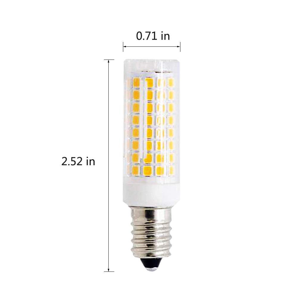 10W E12 Dimmable LED Candelabra Bulbs - 3000K Warm White Replacement 80W Equivalent Incandescent Bulbs, E12 Ceramic Corn Light Bulbs for Home Lighting, Ceiling Fan, AC120V (6 Pack)