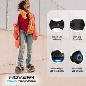 Hover-1 Helix Electric Self Balancing Hoverboard with 7 mph Max Speed, Dual 200W Motors, 3 Mile Range, and 6.5” Wheels Self Balancing Scooter