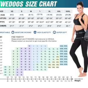 Ewedoos Womens Yoga Pants High Waisted Leggings with Pockets Workout Leggings for Women Tummy Control Compression Pants Black