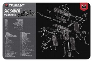 tekmat sig sauer p238 gun cleaning mat,black