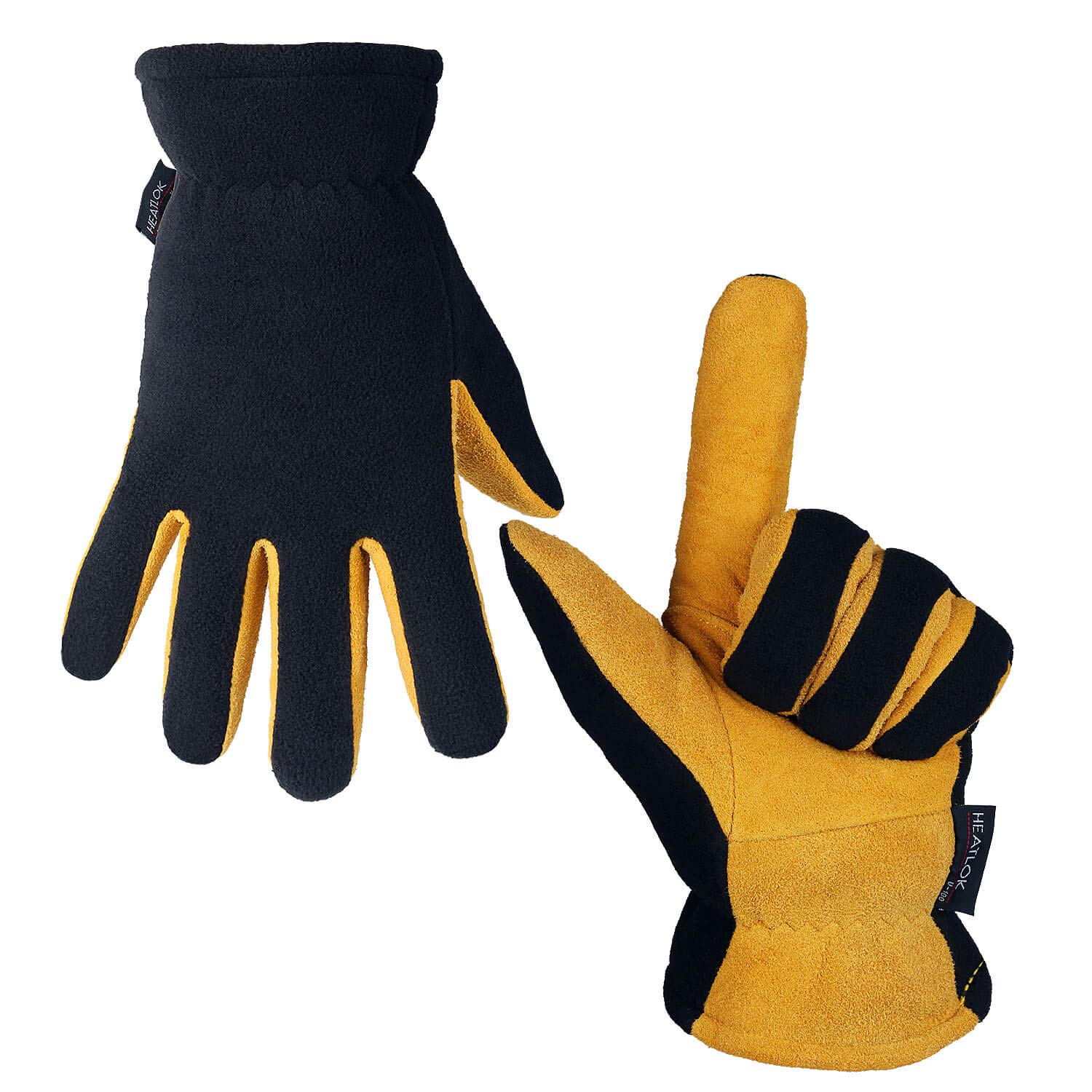 OZERO Winter Gloves for Men Women: Ski Warm Gloves for Cold Weather - S Tan & Black Snow Waterproof Gloves Heated