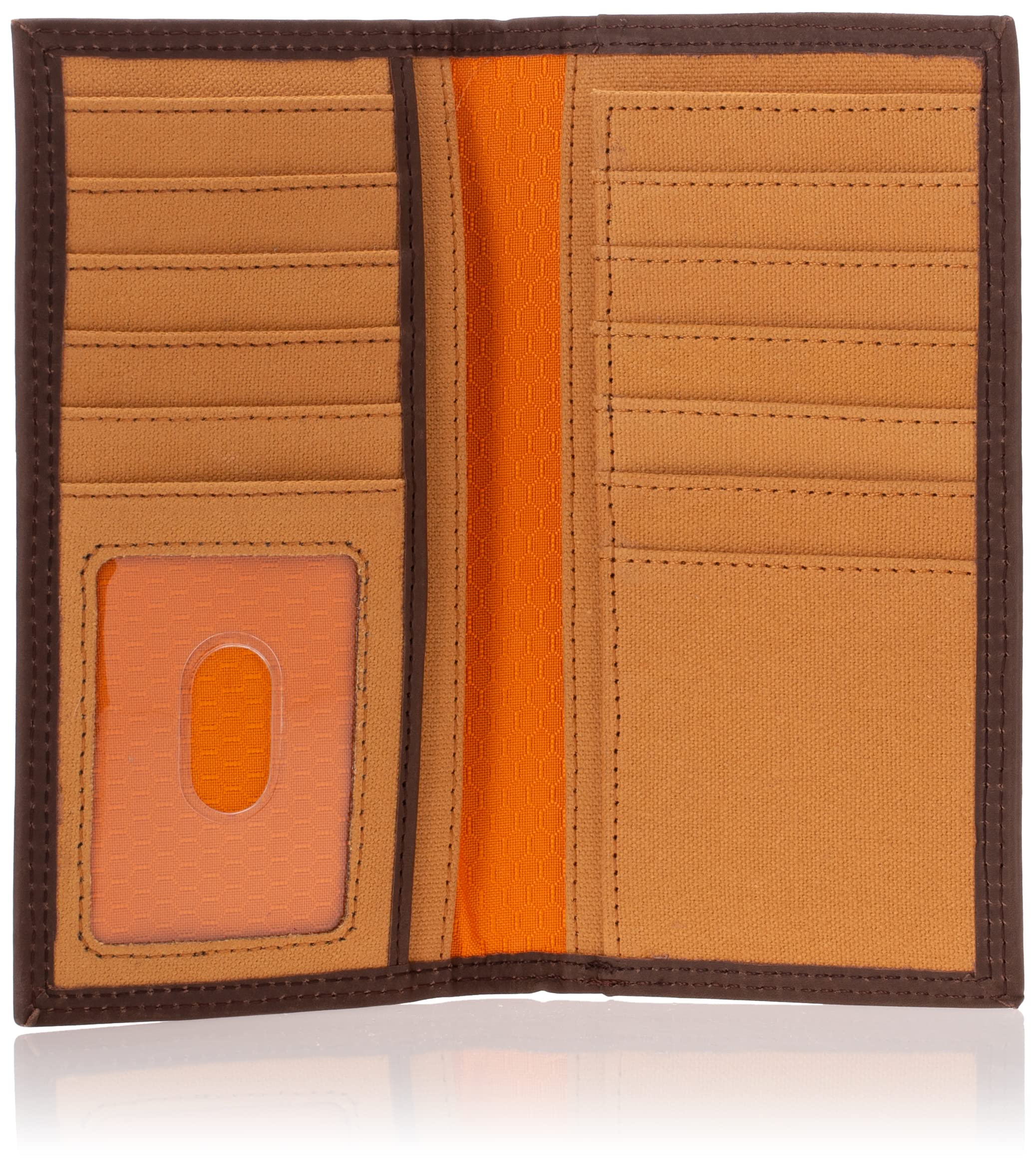 Timberland PRO mens Rfid Leather Long Bifold Rodeo Wallet With Rfid, Dark Brown, One Size