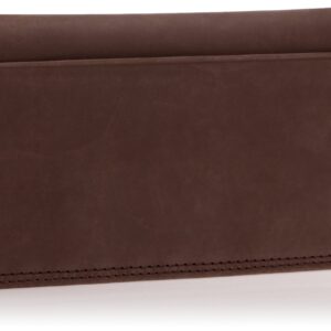 Timberland PRO mens Rfid Leather Long Bifold Rodeo Wallet With Rfid, Dark Brown, One Size