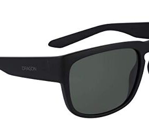 Dragon Men's Rune Rectangular Sunglasses, Matte Black/G15, 58 mm