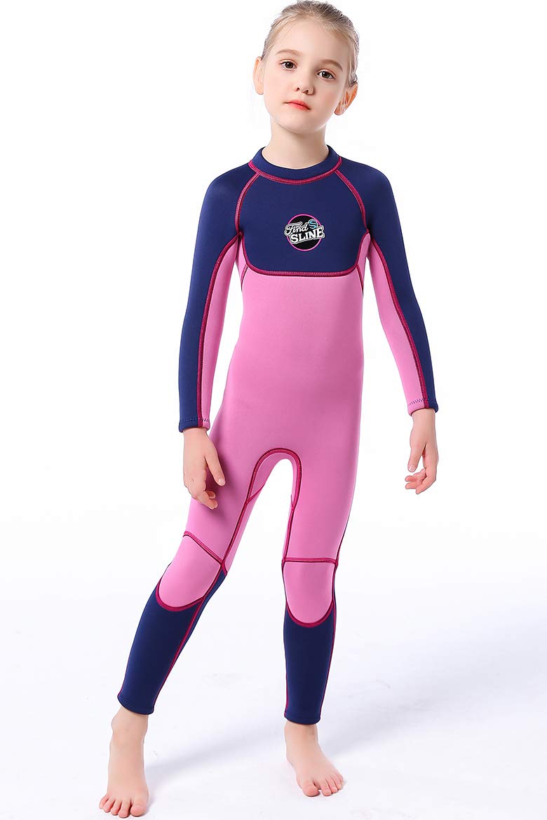 Cokarsey Girls 3mm Neoprene Full Wetsuit Back Zip for Snorkeling, Swimming, Diving