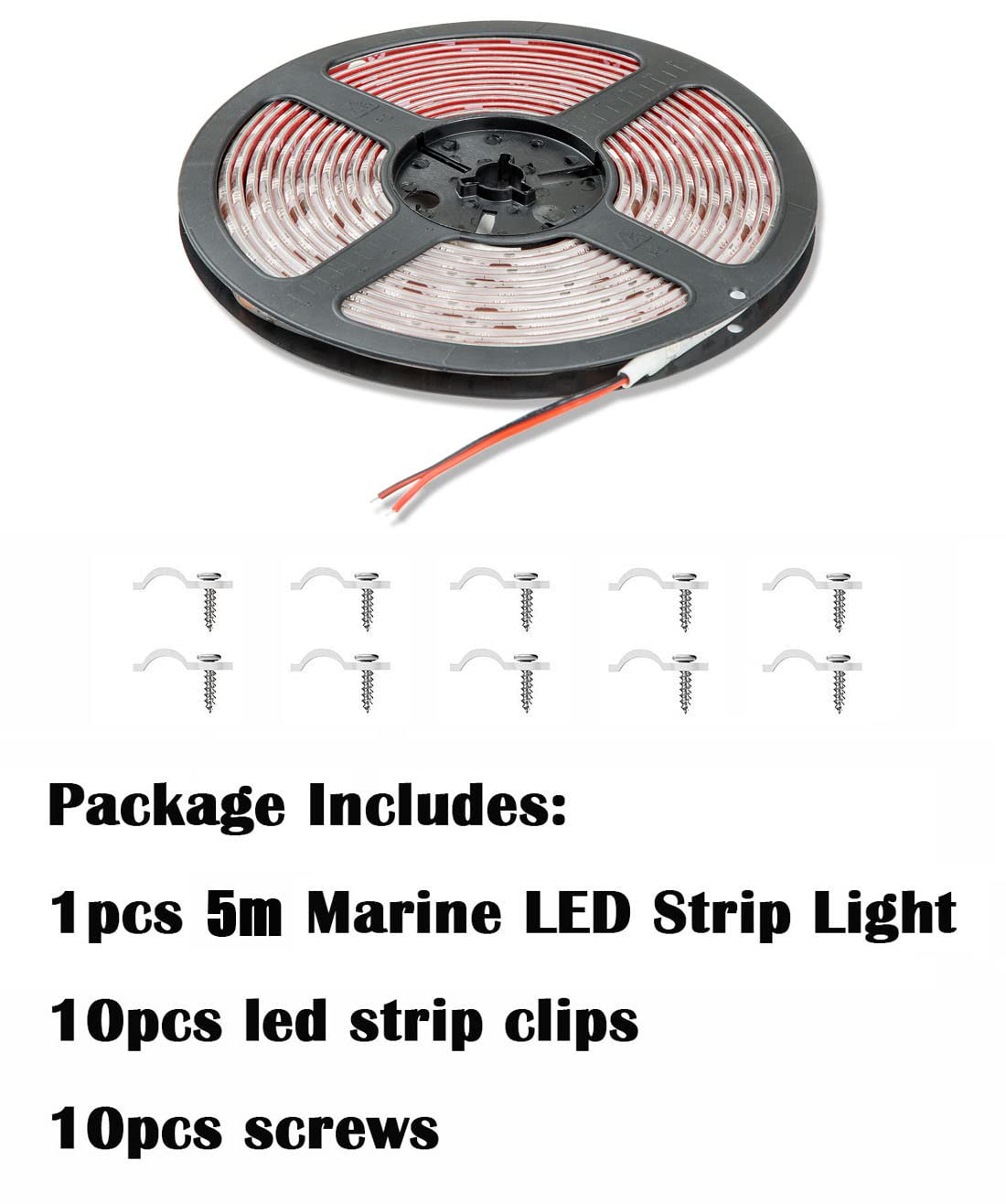 Seaponer Pontoon Boat Light, Marine Led Light Strip for Duck Jon Bass Boat Sailboat Kayak, Led Flex Lighting for Boat Deck Light Accent Light Courtesy Interior Lights Fishing Night, 12v, 5m(16.4ft)