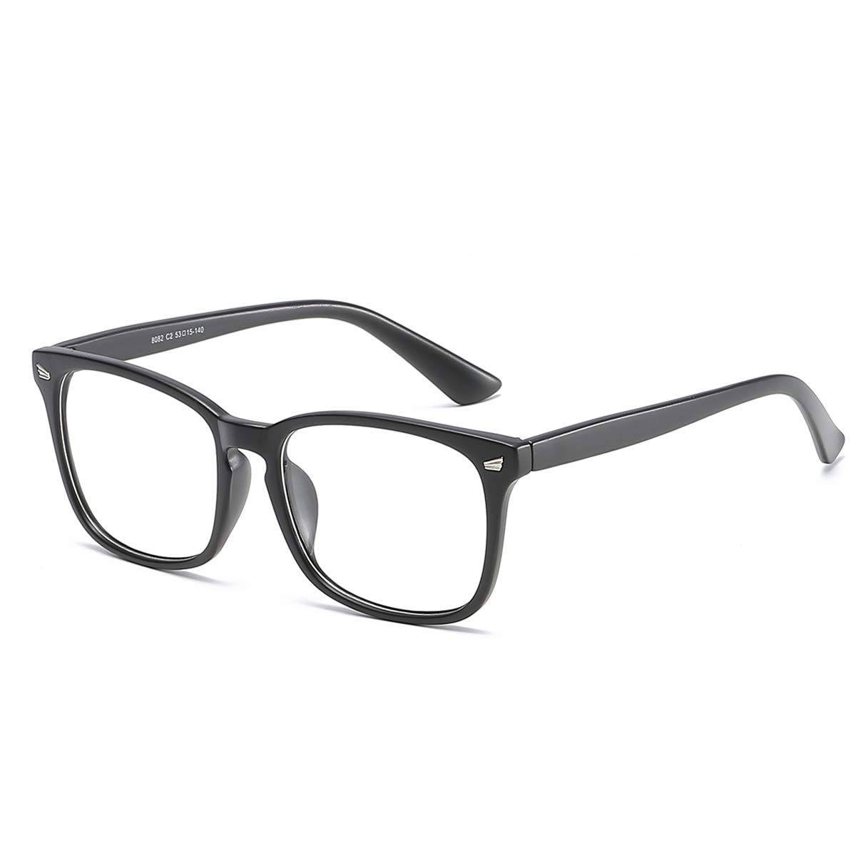 aisswzber Square Non-Prescription Glasses Clear Lens Eyeglasses