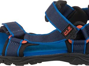 Jack Wolfskin Seven Seas 3 Sandal Hiking Boot, Blue/Orange, 12 US Unisex Big Kid