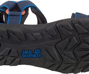 Jack Wolfskin Seven Seas 3 Sandal Hiking Boot, Blue/Orange, 12 US Unisex Big Kid