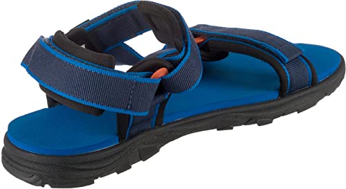 Jack Wolfskin Seven Seas 3 Sandal Hiking Boot, Blue/Orange, 12 US Unisex Big Kid