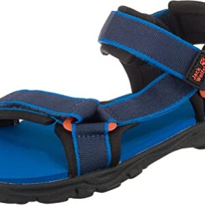 Jack Wolfskin Seven Seas 3 Sandal Hiking Boot, Blue/Orange, 12 US Unisex Big Kid