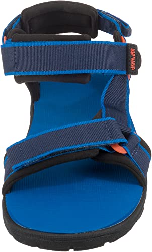 Jack Wolfskin Seven Seas 3 Sandal Hiking Boot, Blue/Orange, 12 US Unisex Big Kid