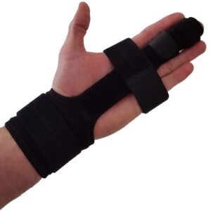 trigger finger splint middle finger brace | middle finger splint for broken or fractured middle finger, arthritis, tendonitis, tenosyvitis | mallet trigger finger straightener immobilizer | large