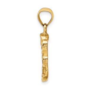 IceCarats 14K Yellow Gold Nugget Necklace Charm Pendant Only