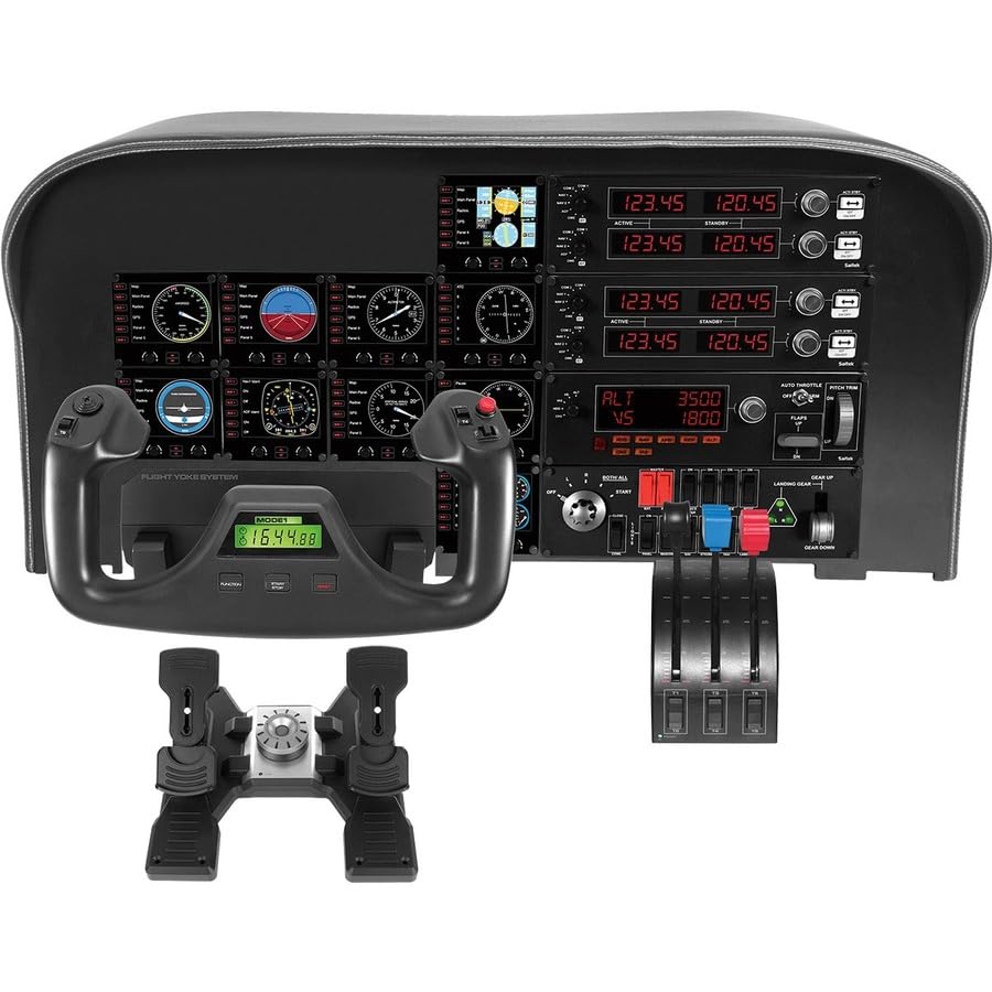 Logitech G Pro Flight Instrument Panel (Black) (Renewed)