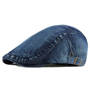 Qunson Mens Denim Cotton Newsboy Cap Ivy Gatsby Driving Hunting Cabbie Hats