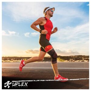 UFlex Athletics Knee Compression Brace for Men and Women - Non Slip Sleeve with Straps for Pain Relief, Meniscus Tear, Sports Safety in Basketball, Tennis - Single Wrap, Small